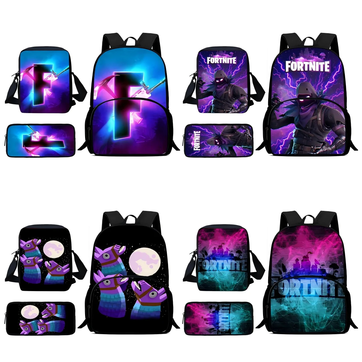 Popular Game FortniteS Child Backpacks Shoulder Bag Pencil Case Pupil Large Capacity School Bags for Boys Girls Best Gift