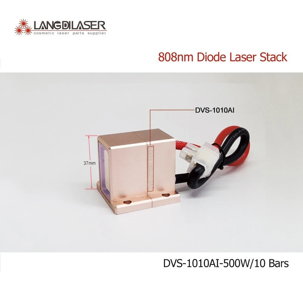 DVS-1010AI 808nm Laser Stack / Output Power : 500W / Installation 10 Bars / Each Bar 50W / Guarantee 10 Millions Times Shooting