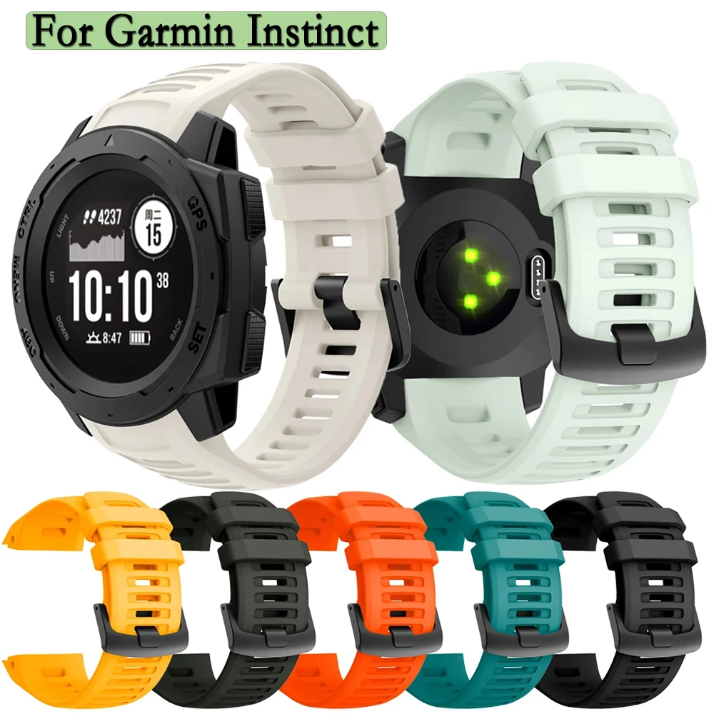 Gelang jam silikon kualitas tinggi untuk Garmin insting jam tangan pintar tali gelang pengganti sabuk gelang untuk Garmin insting