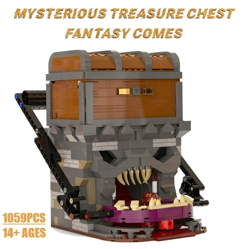 

1059 шт., креативные кубики «Люди и драконы», сундук с сокровищами, строительные блоки, строительные кирпичи, игрушка в подарок для детей, взрослых, мальчиков
