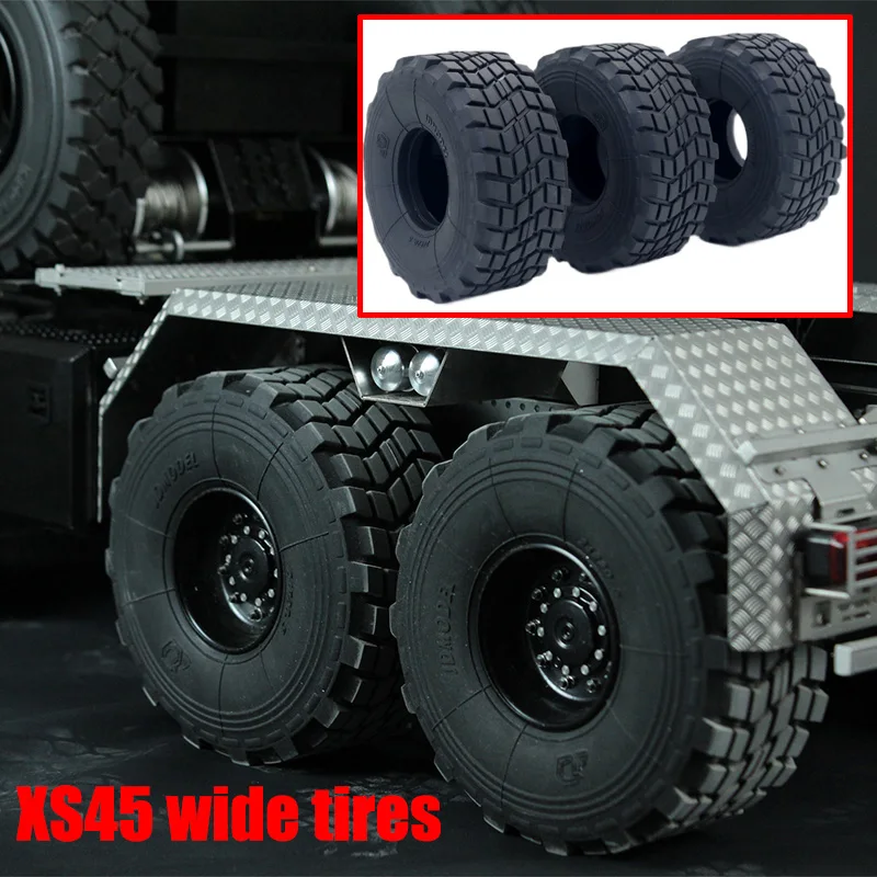 

Rubber Model XS45 Wide Tire Thick for 1/14 Tamiya RC Truck Trailer Tipper Scania R470 R620 Benz Actros Volvo MAN LESU DIY Parts