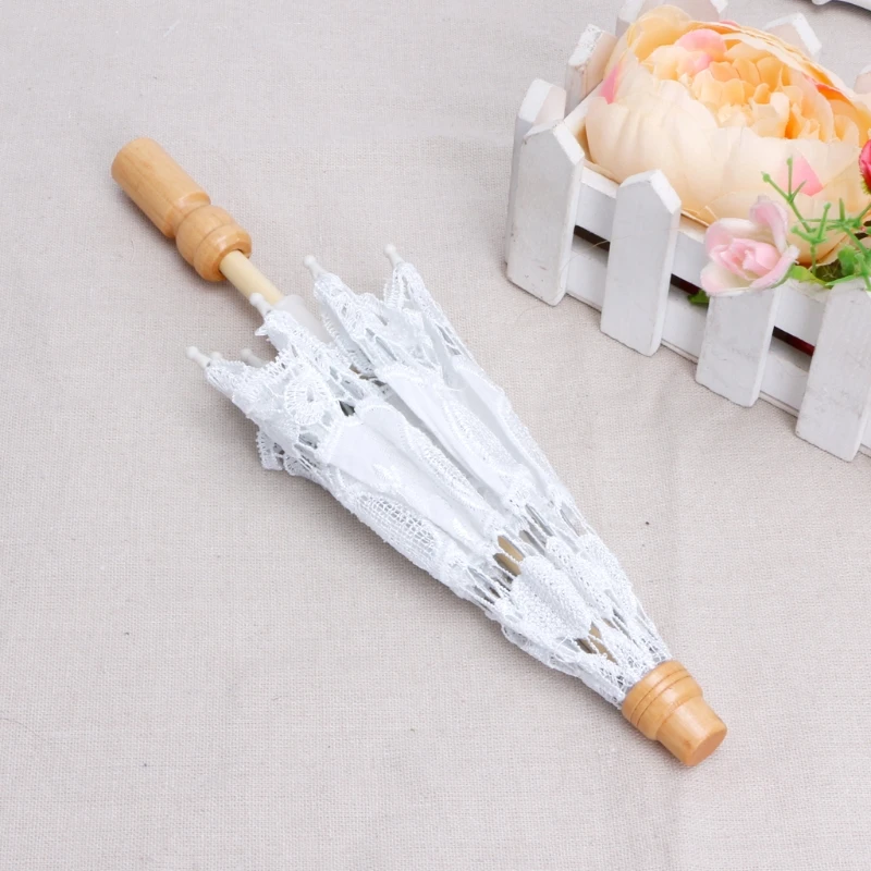 Newborn Baby Photography Props White Lace Umbrella Fotografia Accessories Infant Studio  Photo  Shower Gift