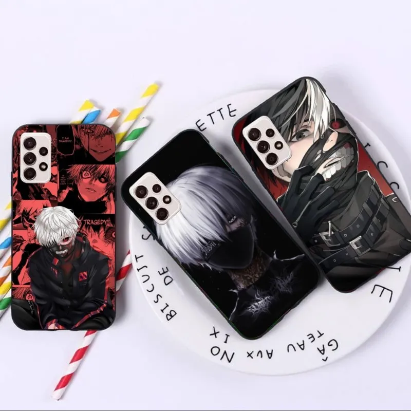 Tokyo Ghoul Kaneki Smart Phone Case for Samsung A91 A81 A73 A72 A71 A30S A20 A12 A13 A52 A53 4G 5G Black Soft Phone Cover Funda