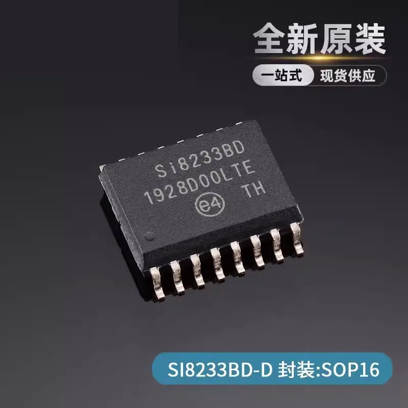 

10adet SI8233BD-D-ISR SI8233BD isolated gate driver chip package SOP-16