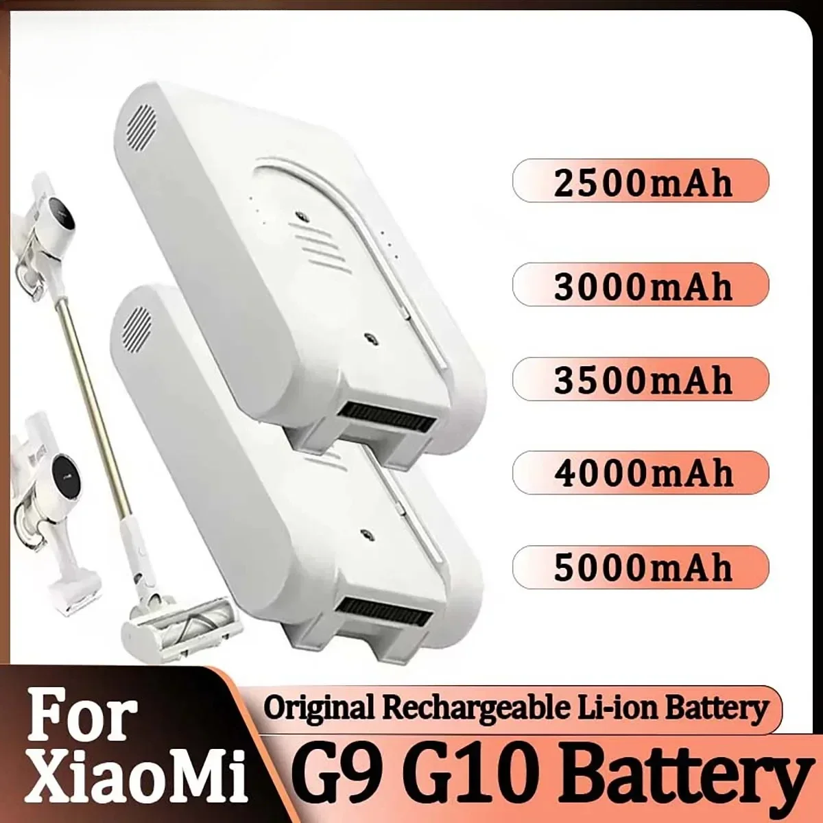 

For Xiaomi Mijia Dreame G9/G10 Wireless Vacuum Cleaner - Original 25.2V 5000mAh Rechargeable Lithium-Ion Battery Pack.