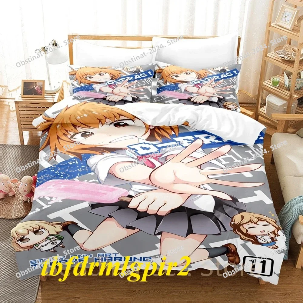 

3d Print Anime D-Frag! Bedding Set Duvet Cover Comforter Bed Set Quilt Cover Pillowcase King Queen Twin Size Boys Girls Adult