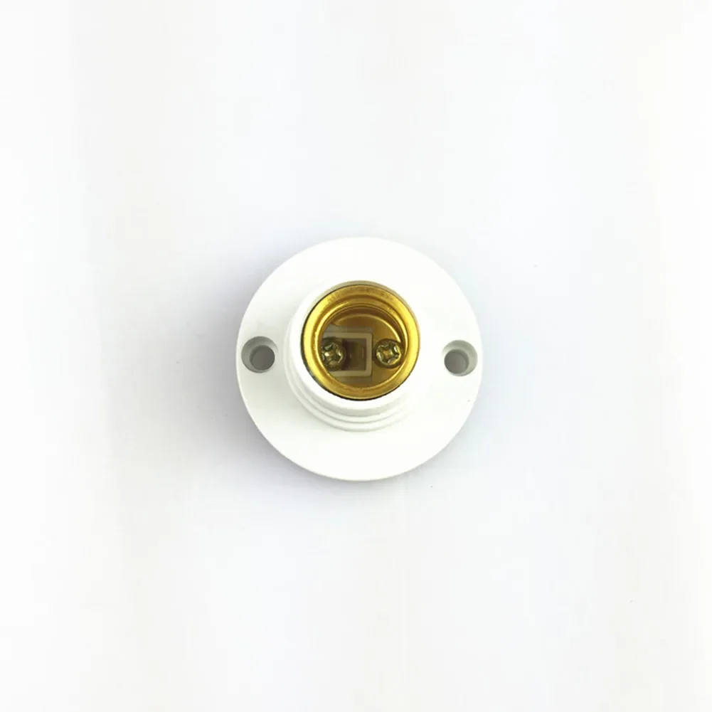 

PBT +Metal 1PC 100-230V E14 Screw Lamp Stand Light Bulb Socket Holder Adapter Base Cap Socket White Ceiling Fixing Base