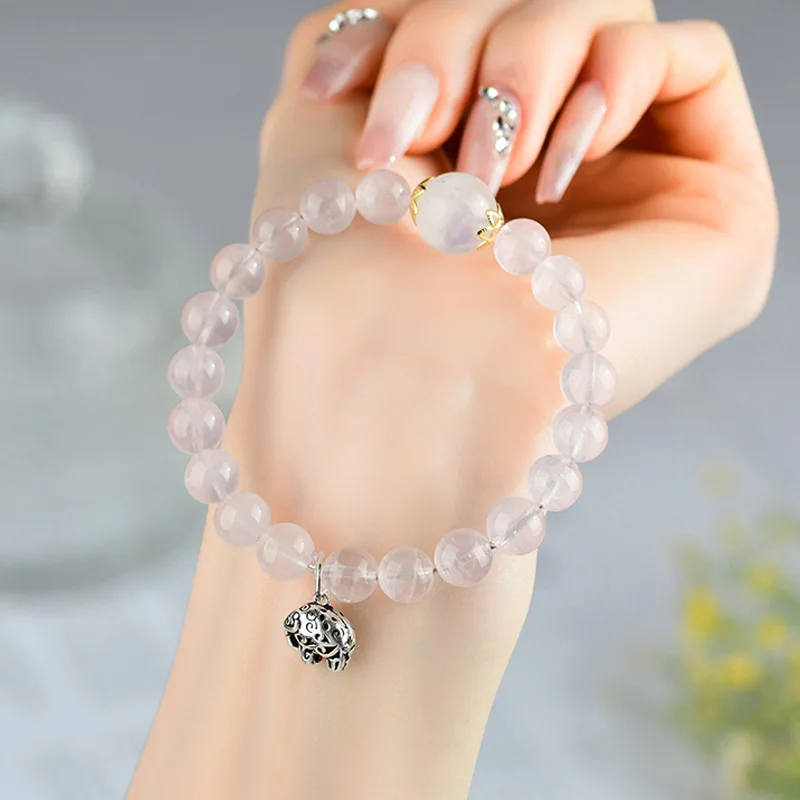 

Natural Starlight Pink Blue Moonlight S925 Silver Niche Women'S Bracelet