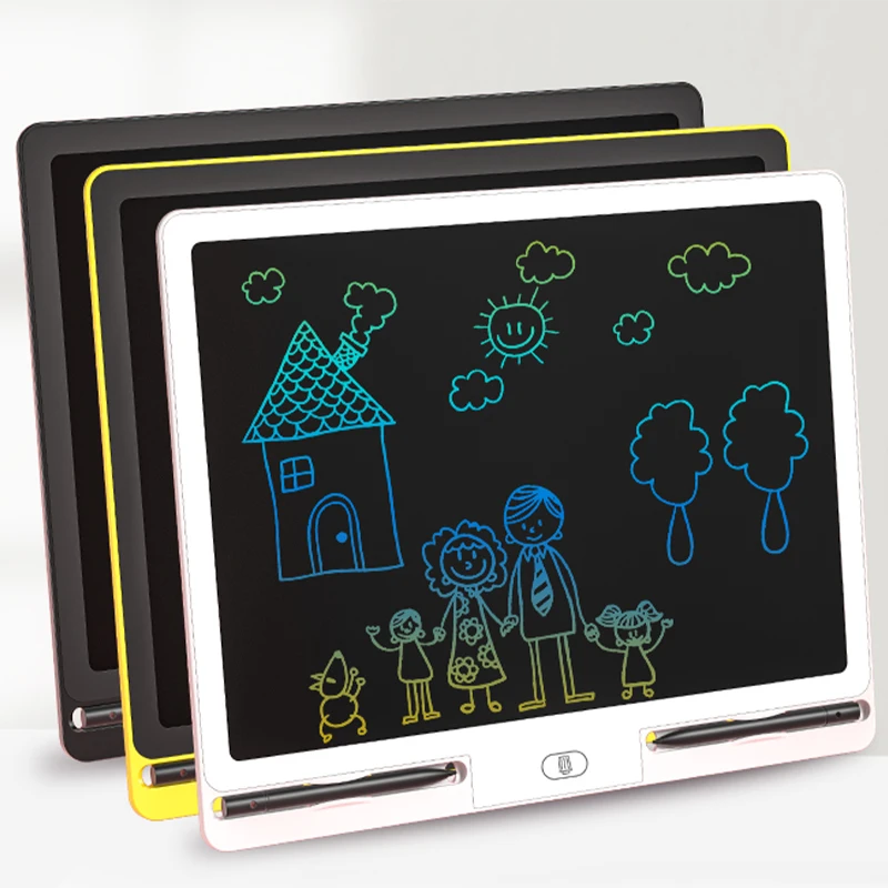 

Детская обучающая ЖК-доска для рукописного ввода, 16-дюймовая, доска для рисования с двумя кистями для зарядки