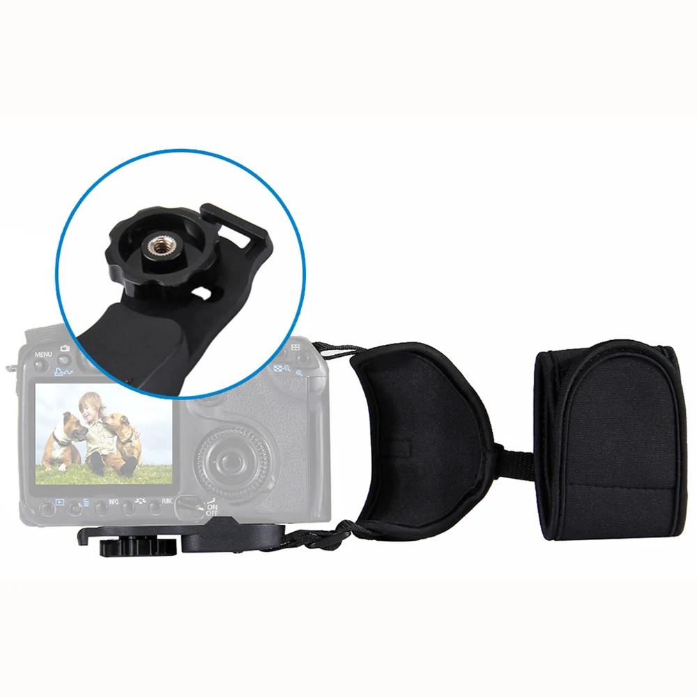 Camera Soft Neoprene Hand Grip Wrist Strap with 1/4 inch Screw Plastic Plate for Canon 350D for Nikon for Sony SLR/DSLR Cameras - Image 6