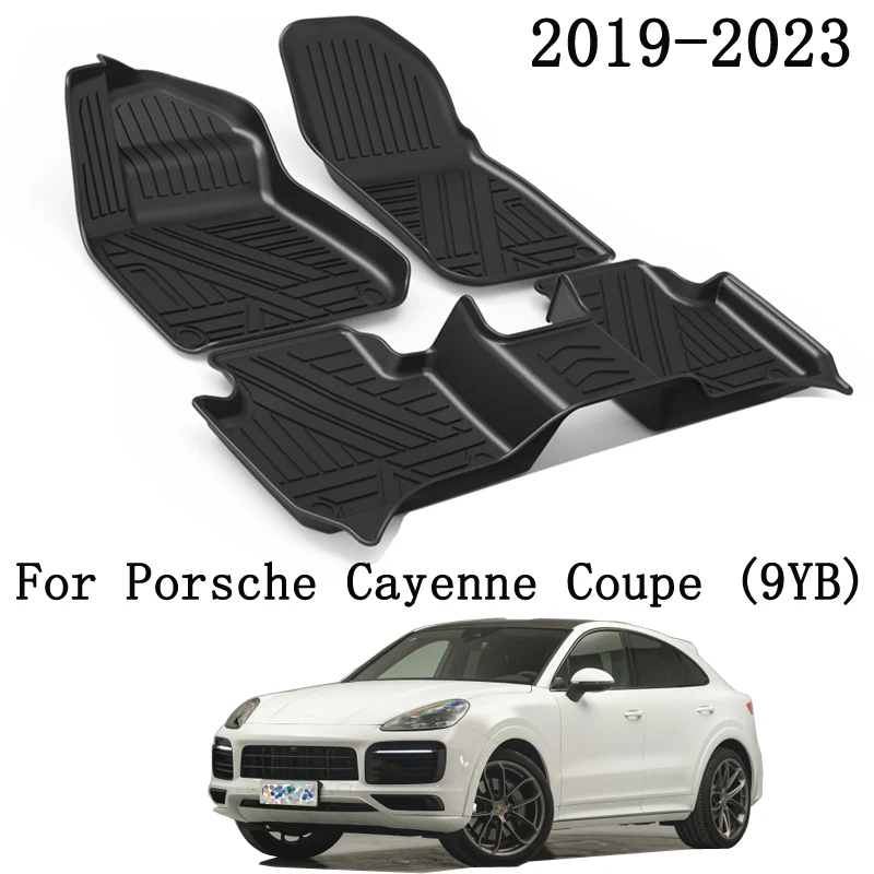 

LHD Car Floor Mats For Porsche Cayenne Coupe 9YB 2019 2022 2023 TPE Left-hand Drive Automatic Car Floor Mats Carpet Accessories