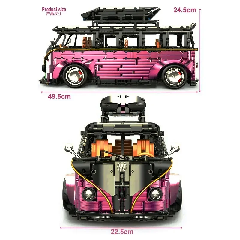 TGL T5022 MOC-décennie s de Construction de Modèle de Bus, Super City Rack, Camper Van, Briques de Puzzle, Jouet d'Assemblage, Cadeaux de Noël pour Enfants