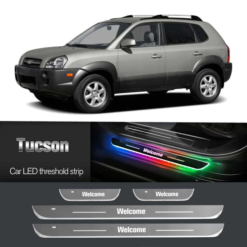 

Car Door Sill Light For Hyundai Tucson 2004-2023 2006 2016 2019 Customized Logo LED Welcome Threshold Pedal Lamp Accessories