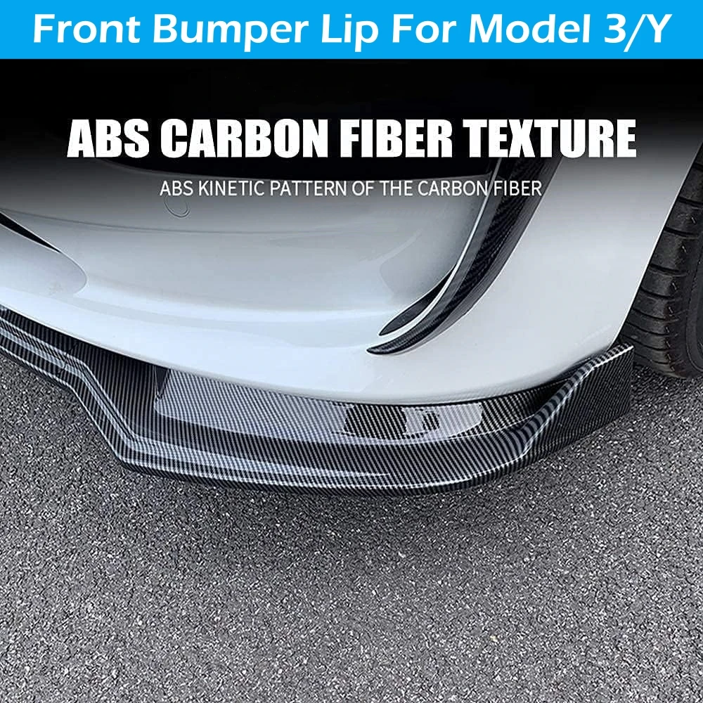 Front Bumper Lip Front Shovel kit Compatible For Tesla Model 3 Y 2017-2024 Sedan Body Spoiler Splitter kit Accessories