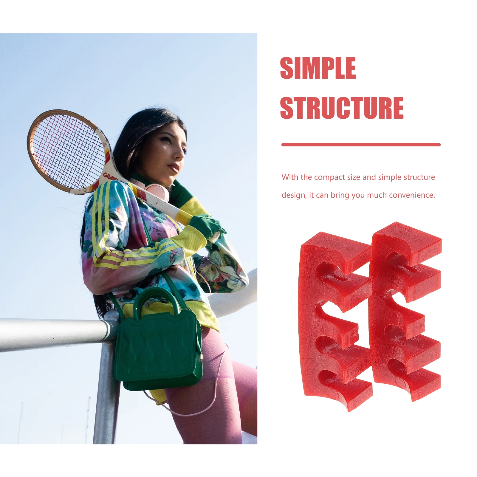 

2 Pcs Load Badminton Racket Pressure Reducer Tennis Stringing Tool for Portable Racquet Spreader