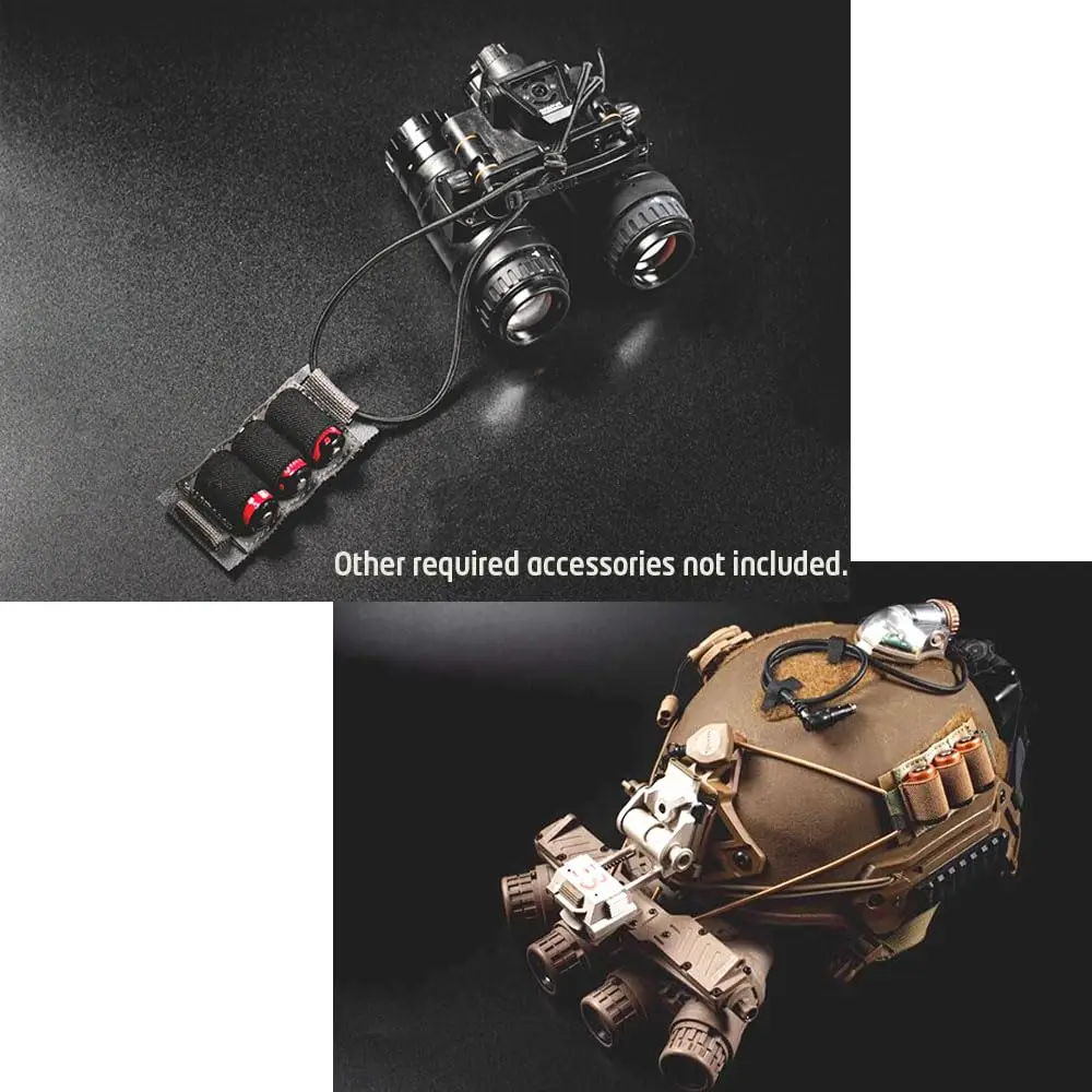 Cordão elástico para bateria de capacete tático, placa de suporte de armazenamento de bateria, cordão nvg, dispositivo de visão noturna, cinto fixo