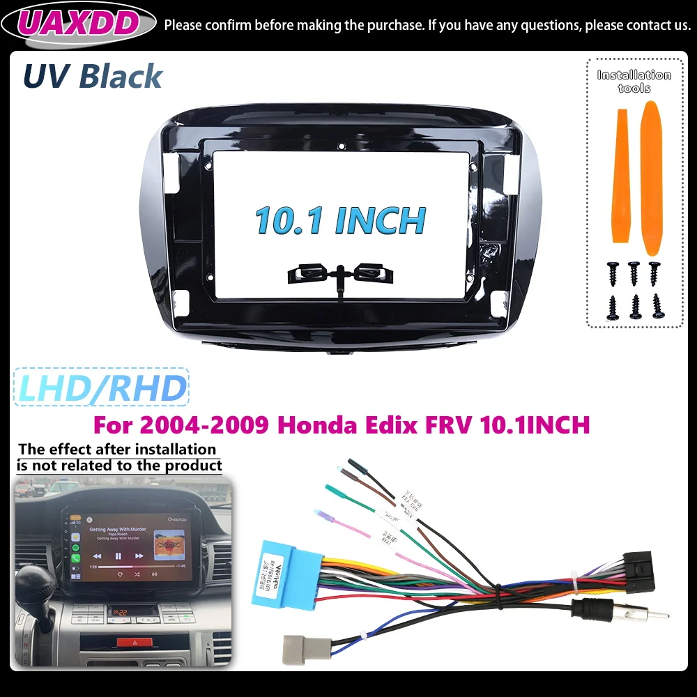 Für 2004-2009 Honda Edix FRV 10,1 Zoll LHD RHD UV Schwarz Android Rahmen 2 Din Auto-Armaturenbrett Kabel Video Canbus Navigation CD