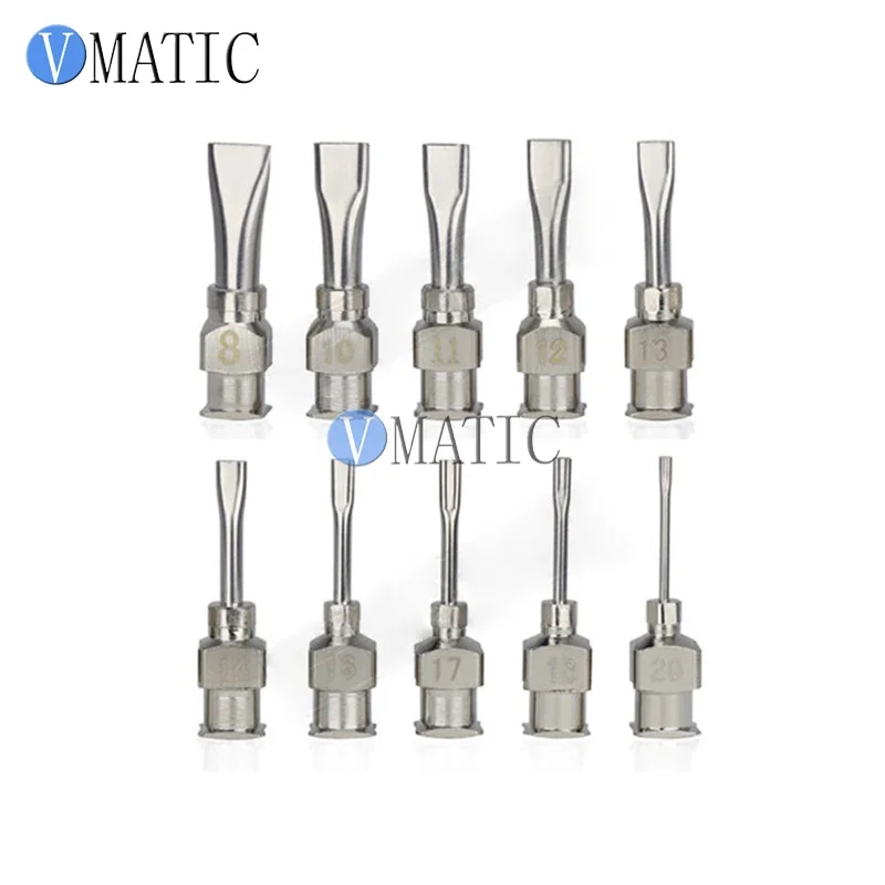 شحن مجاني 2025 جديد من الفولاذ المقاوم للصدأ 1/2 بوصة غراء الاستغناء عن إبرة مسطحة #4