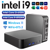 MINI PC Windows 11 Intel Core i9 8950HK/Core i3-6100U 16GB RAM 1TB SSD WIFI 6 BT5.2 4K HD Mini Gaming office study Pc