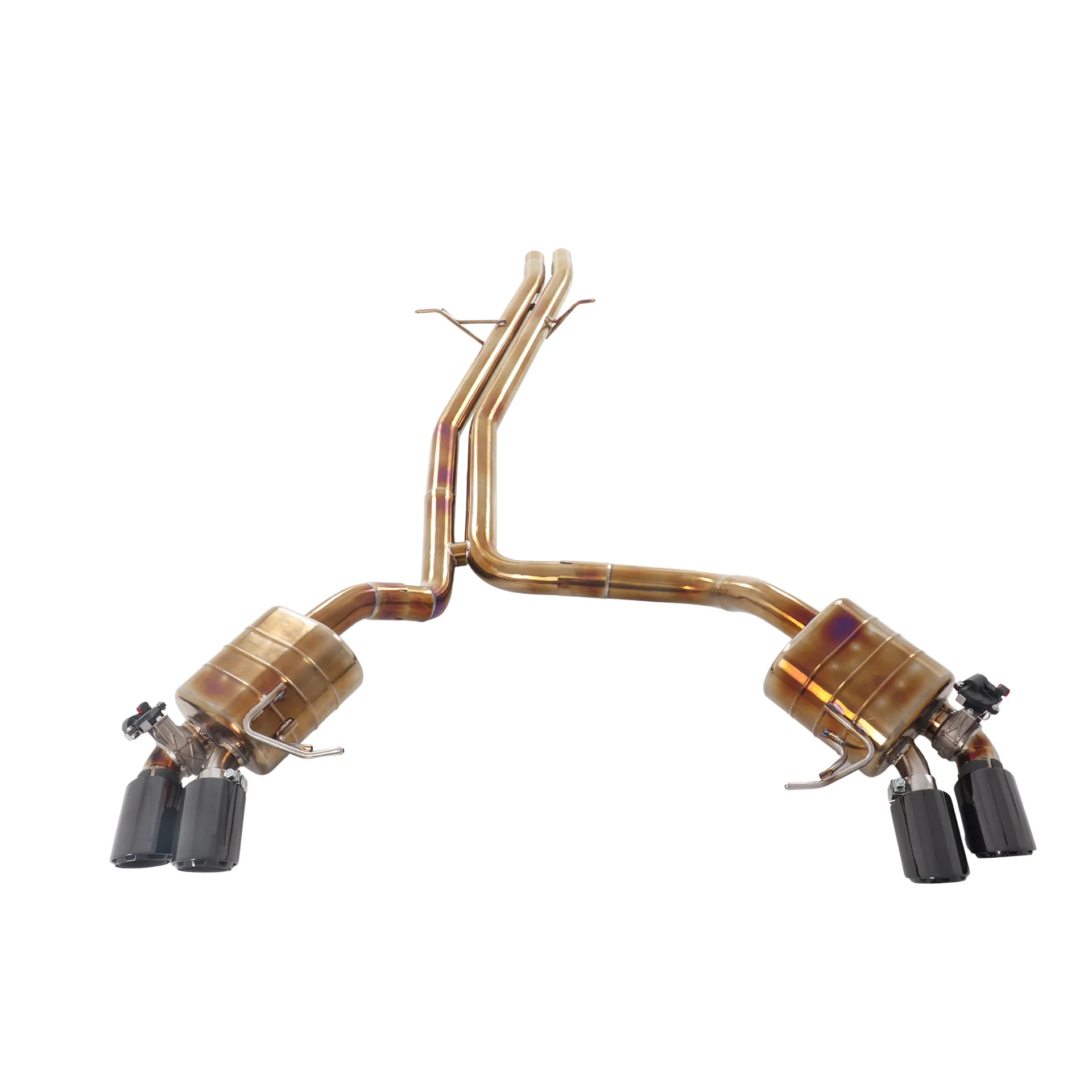 YT Titanium Escape Car Muffler with Valve Control System Catback Exhaust Pipes for Porsche Macan 2.0T