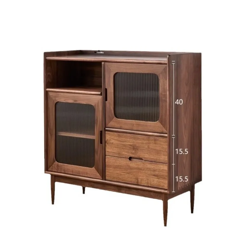 North American black walnut returned to the original dining side cabinet Solid wood side cabinet Household tea cabinet