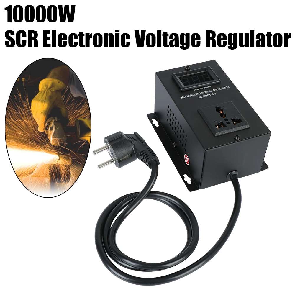 

SCR AC 220 В 10000 Вт диммер термостат контроллер затемнения температура регулировка скорости электронный регулятор напряжения