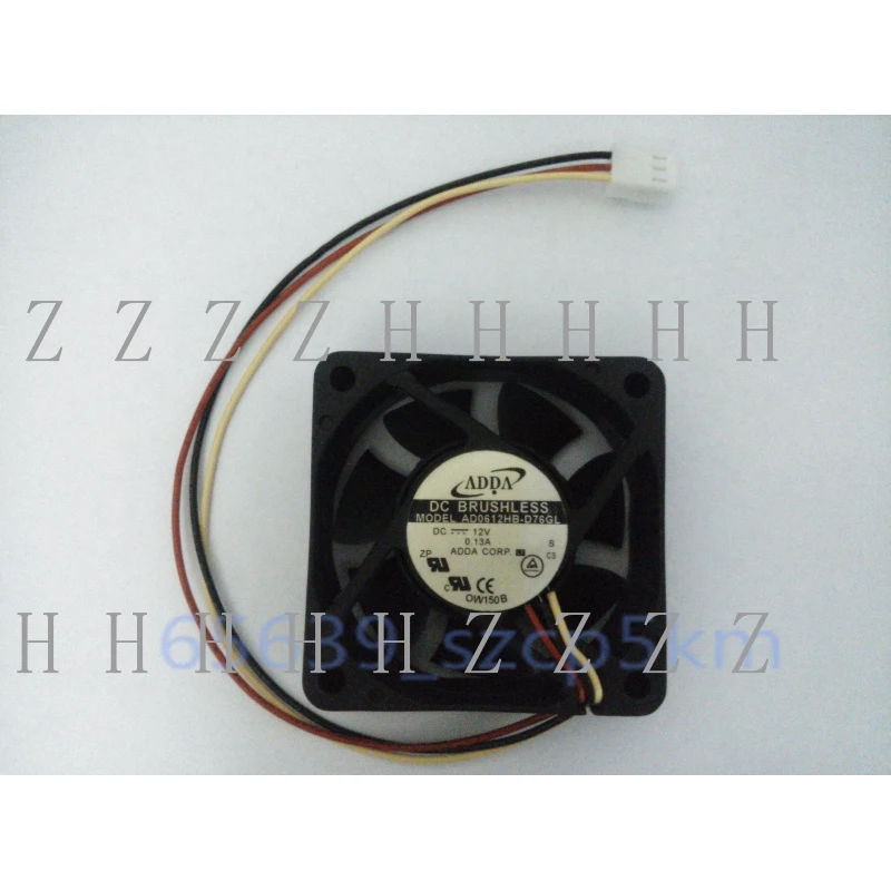 

Z ADDA AD0612HB-D76GL DC 12V 0.13A 3Pin 60x60x20mm Case Cooling Fan