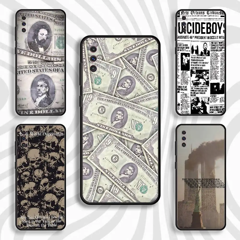 

S-SuicideboyS New World Depression Phone Case For Samsung S10,S21,FE,S21,Note 20,S26,S25,S24,S23,Ultra,S9,S22,Plus Soft Black