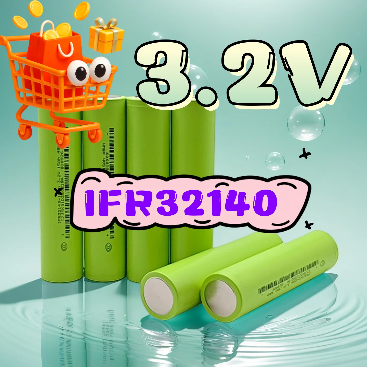 

3.2V 15Ah DIY 12V 24V 36V High-Power Power Battery Pack 15000mAh 32140 LiFePO4 Battery