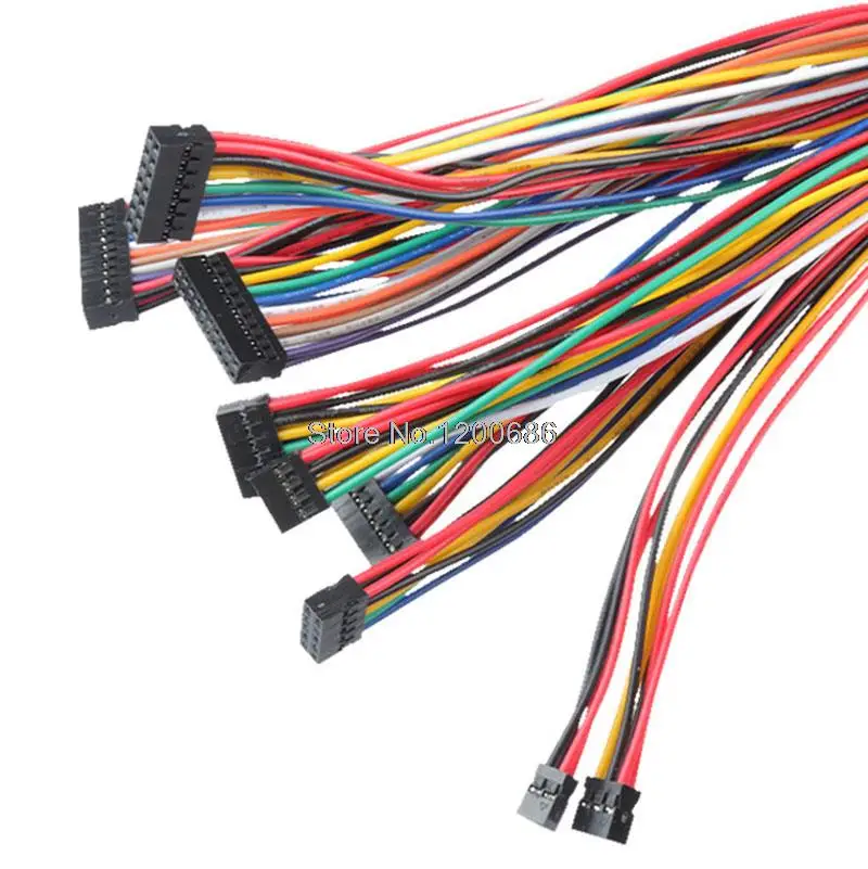 24AWG 500MM Dupont Plastic Shell 2.54mm Double Row Dupont Connector Wire Harness customization made