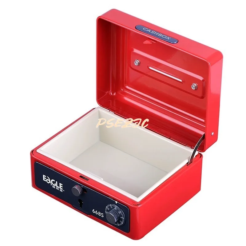 Household Portable Small Metal  Cash Box Vault Key Password Safe