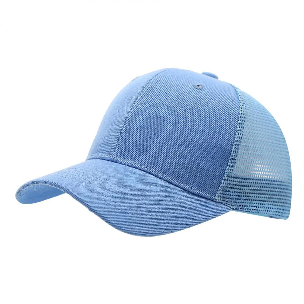 Czapka z własnym logo, haftowana, z nadrukiem, jednokolorowa, letnia, siateczkowa czapka typu trucker dla mężczyzn i kobiet, idealna do sportów outdoorowych.