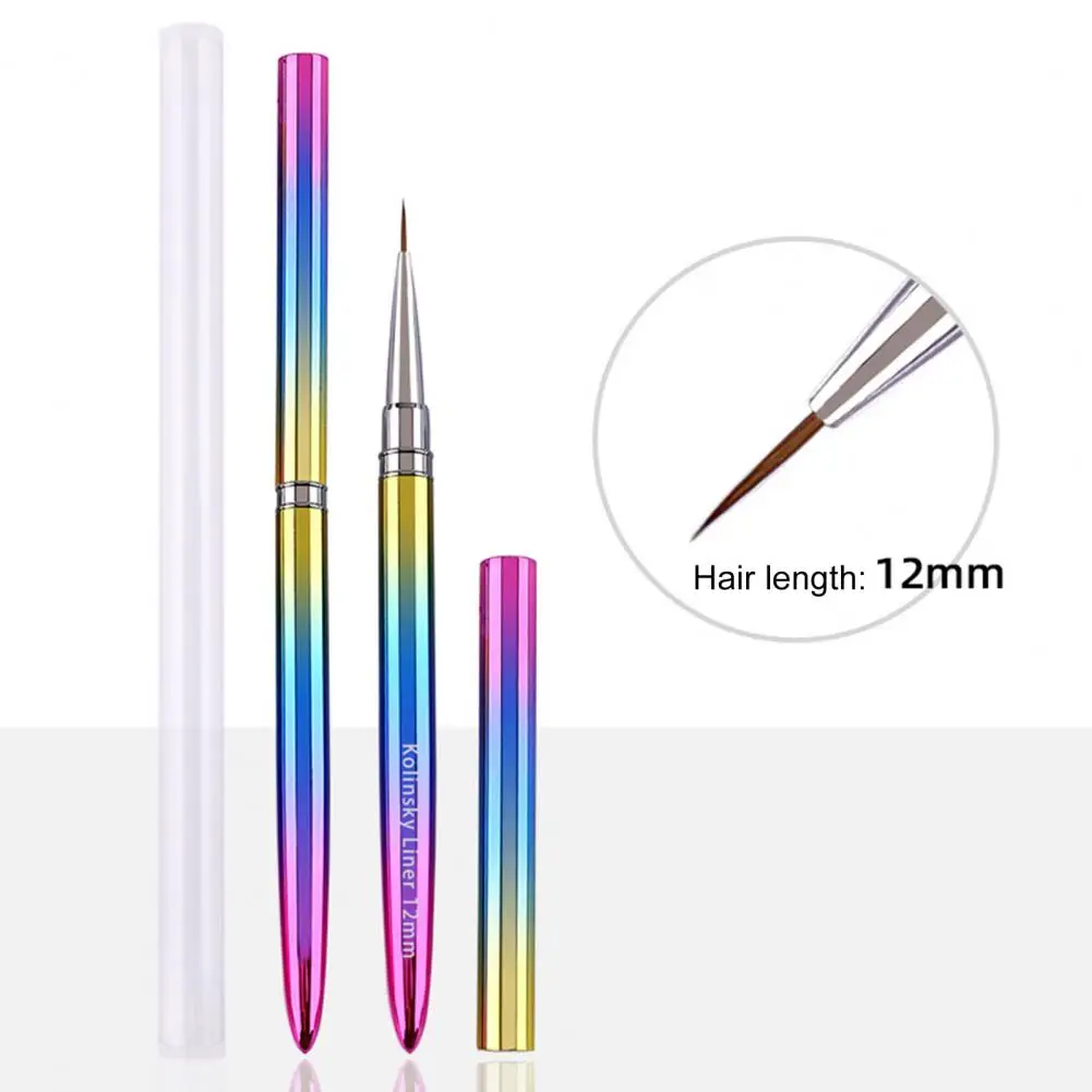 Nail Liner Brush  Convenient Flexible Bristle Rustproof  Nail Drawing Brush Liner Brush Nail Salon Supplies