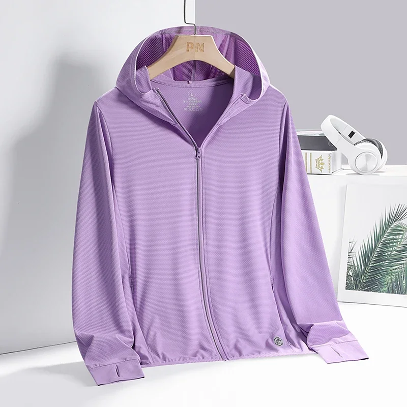 Neue atmungsaktive Sonnenschutzkleidung aus Eisseide für Herren und Damen, UV-beständig, für Outdoor-Sportarten, leichte Sonnenschutzkleidung für Paare
