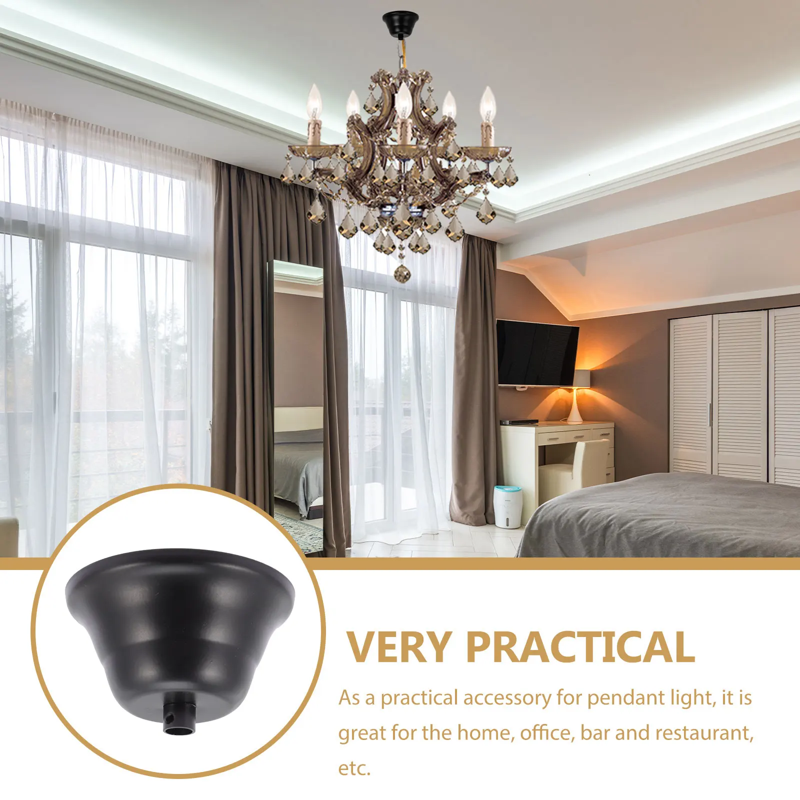 

4pcs Ch Mounting Canopy Plate Wrought Iron Pendant Cover Ceiling Accessories Lighting Fixtures European Style