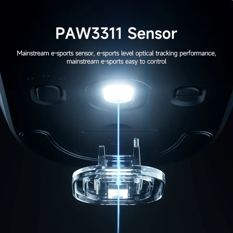 MCHOSE G3 Mouse Gaming 2.4G Paw3311 Tri-mode Mouse Ringan Nirkabel 12000DPI Ergonomi Gamer Laptop PC Buletooth