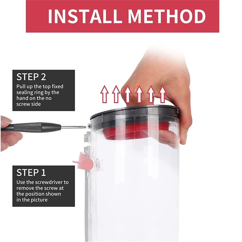Dust Bin Top Fixed Sealing Ring for Dyson Vacuum V11 V15 SV14 SV15 SV22, Dirt Cup Replacement Parts