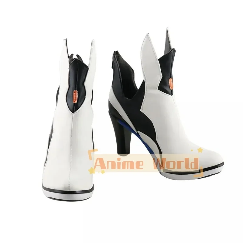 Bronya Zaychik Scarpe Cosplay Gioco Honkai Impact 3 Cosplay Prop Scarpe in pelle PU Stivali di carnevale di Halloween realizzati su misura