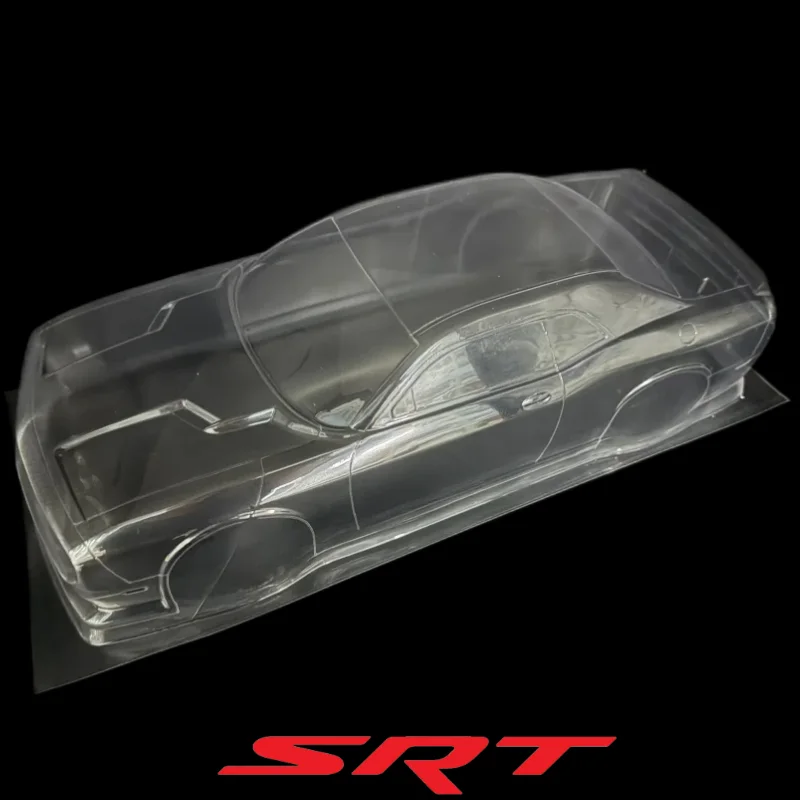 RC 1/10 PVC SRT Challenger Hellcat Body shell 190mm width 260mm wheelbase With Spoiler For 1/10 RC Drift MST HSP REVED YOKOMO