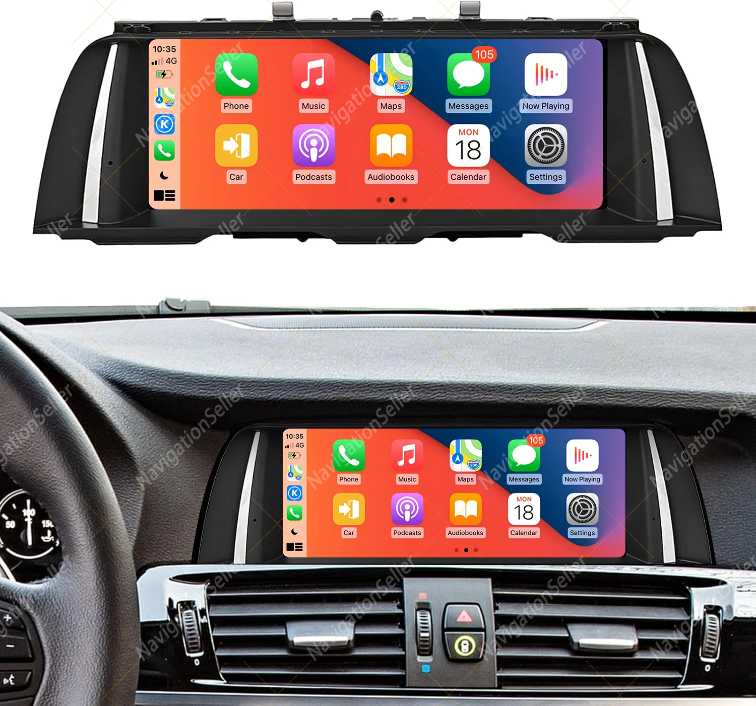 

10.25 inch Car Stereo for BMW 5 Series F10 F11 2013-2016 NBT Wireless CarPlay Android Auto Bluetooth Touch Screen GPS Naviagatio