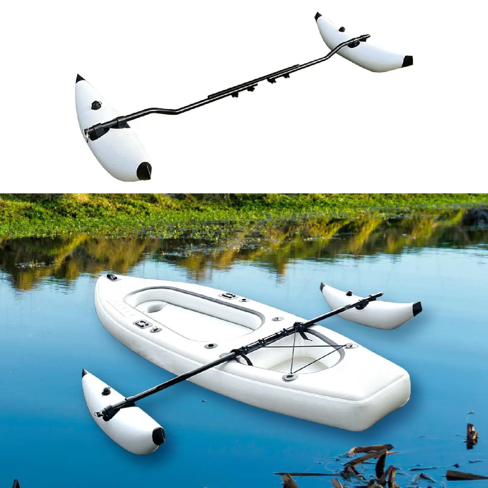 

Inflatable Kayak Stabilizers Buoyant Barrel Canoe Outrigger Floats Adjustable for Float Balancing Boat Accessories Fishing