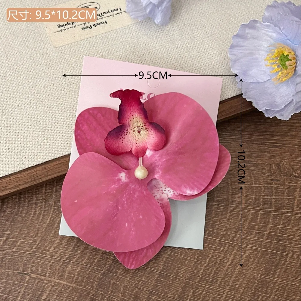 

Cloth Flower Hair Clip Butterfly Orchid Pearl Orchid Flower Hairpin Duckbill Clip Headdress Girl Hair Clip Party Ponytail Holder