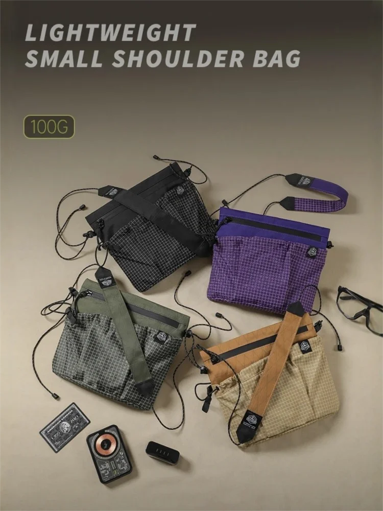 حقيبة كروس خفيفة الوزن مقاومة للماء X Pac نايلون Ripstop حقيبة كتف صغيرة بحزام قابل للتعديل للسفر والمشي لمسافات طويلة وحقيبة حبال يومية #2