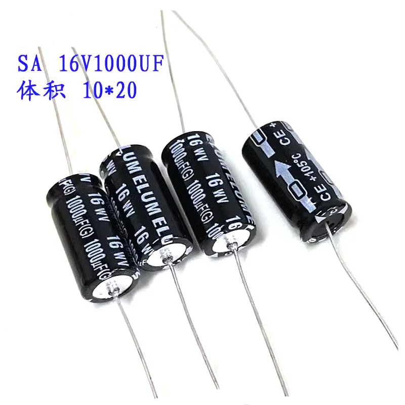 

10PCS ELUM 1000uf 16v horizontal axial polarized electrolytic capacitor 16v 1000uf 10X20mm