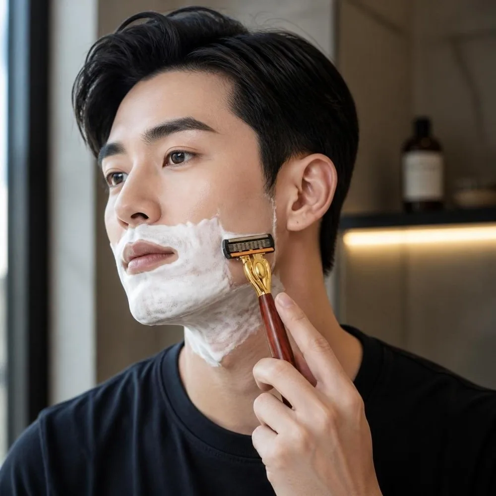 13 pcs Gifts 6-Layer Men's Shaver Anti-Slip Washable Manual beard grooming Handheld Replaceable Refills Beard Removal Armpits