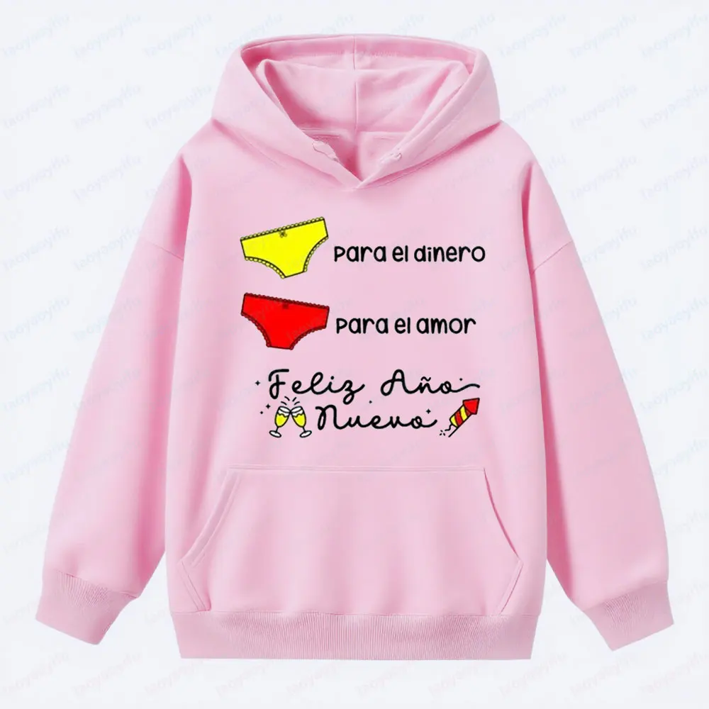 سنة جديدة سعيدة 2026 ملابس إسبانية مضحكة سنة جديدة سعيدة هوديس المرأة أحدث طراز عصري ملابس الشارع الشهير ملابس عطلة فريدة من نوعها #2