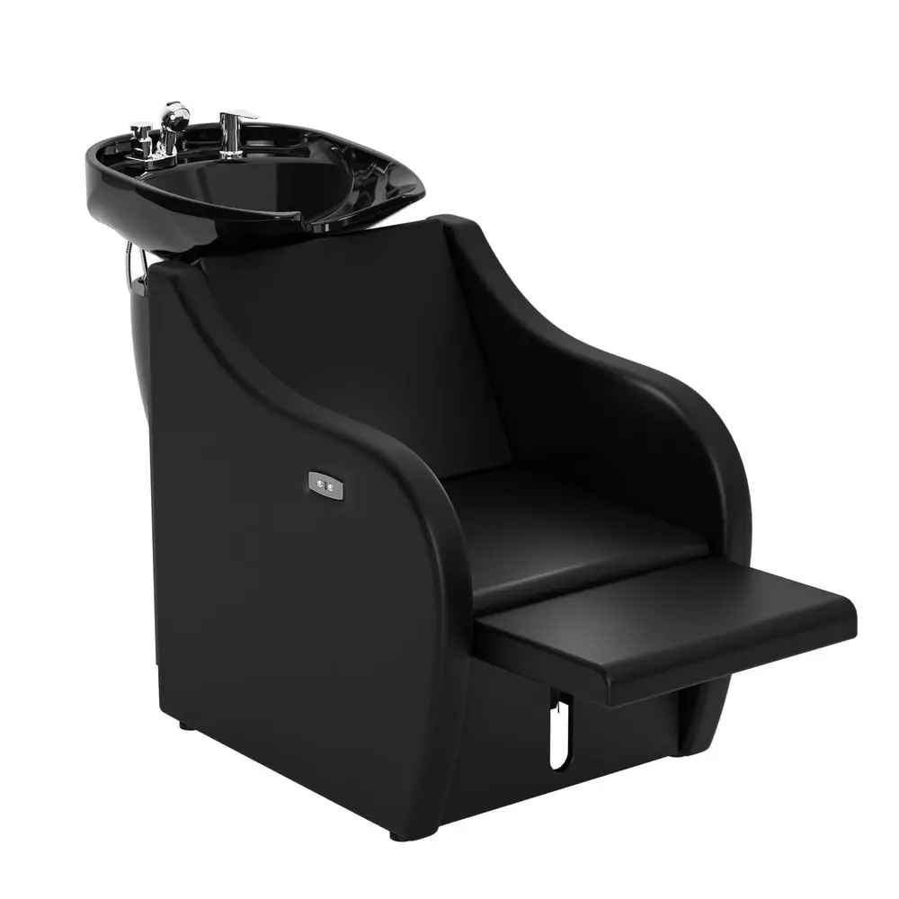

Shampoo Bowls for Salon Electric Shampoo Chair with Reclining Legrest amp Tilting Porcelain Shampoo Sink, Hair Washing Station