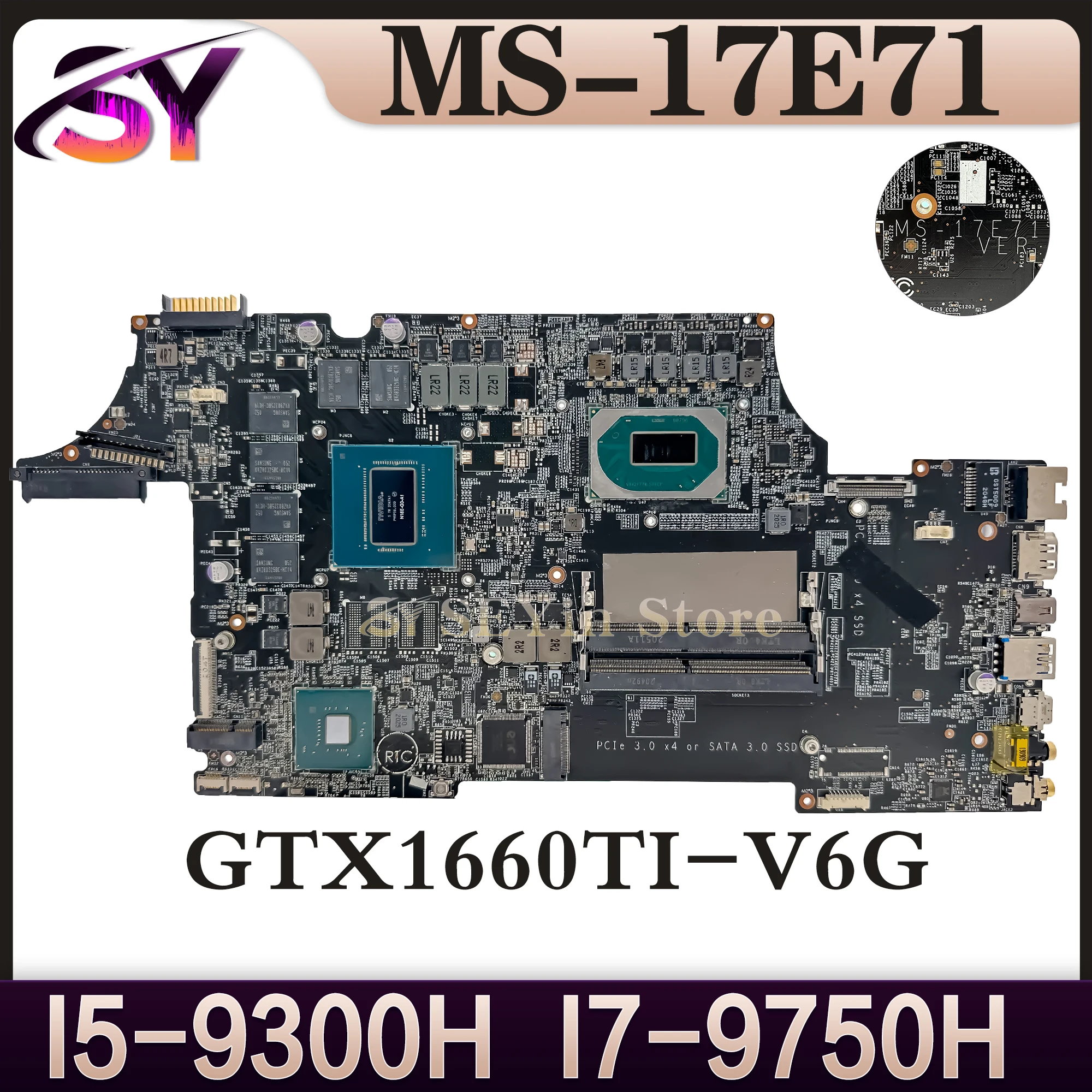 

MS-17E71 Mainboard For MSI GP75 MS-17E7 Modern Laptop Motherboard I7-9750H GTX1660Ti 100% Working