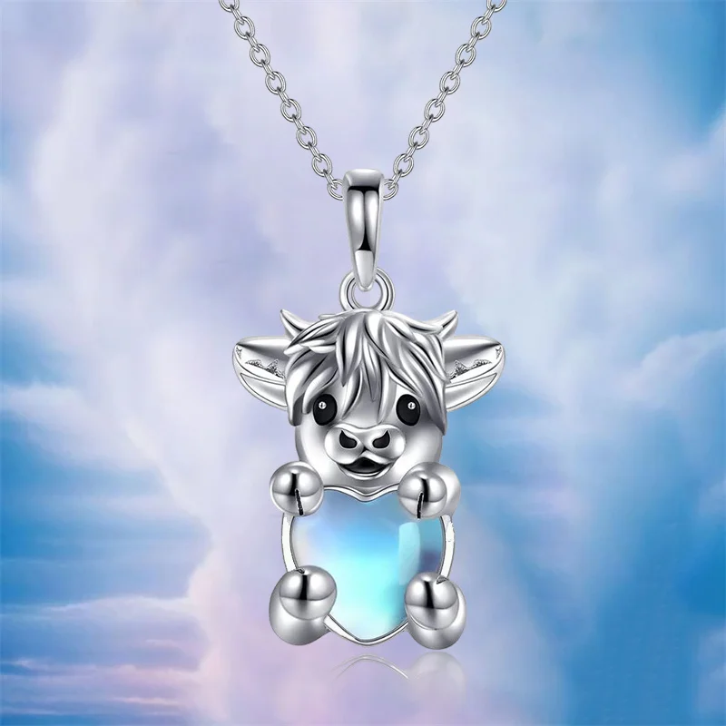 1pc Love Little Cow Animal Pendant Necklace, Exquisite Festival Birthday Party Commemorative Accessory Jewelry Gift  Niche Style