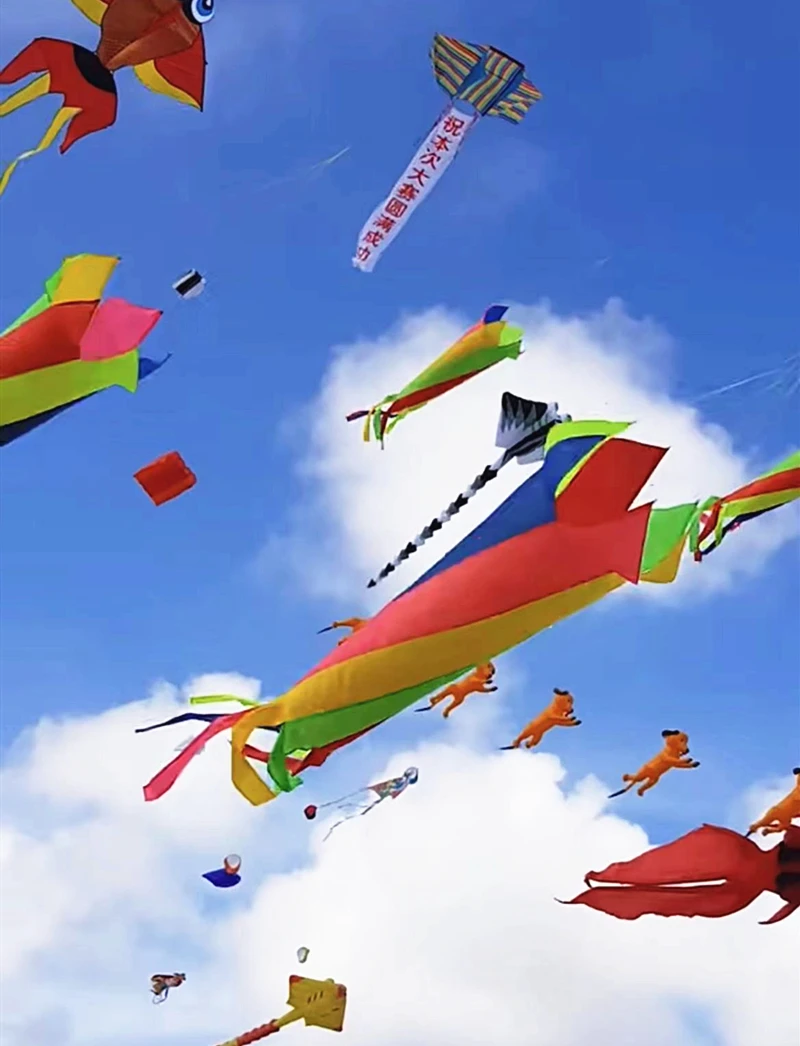 جديد الطائرات الورقية العملاقة Windsocks قوس قزح ذيول عالية ويفانغ الطائرات الورقية قلادة الطائرات الورقية اكسسوارات تحلق التنين المهنية طائرة ورقية مقلاع